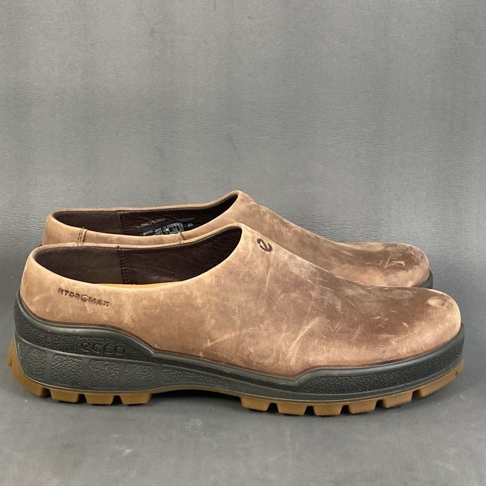 Ecco Brown Leather Mules